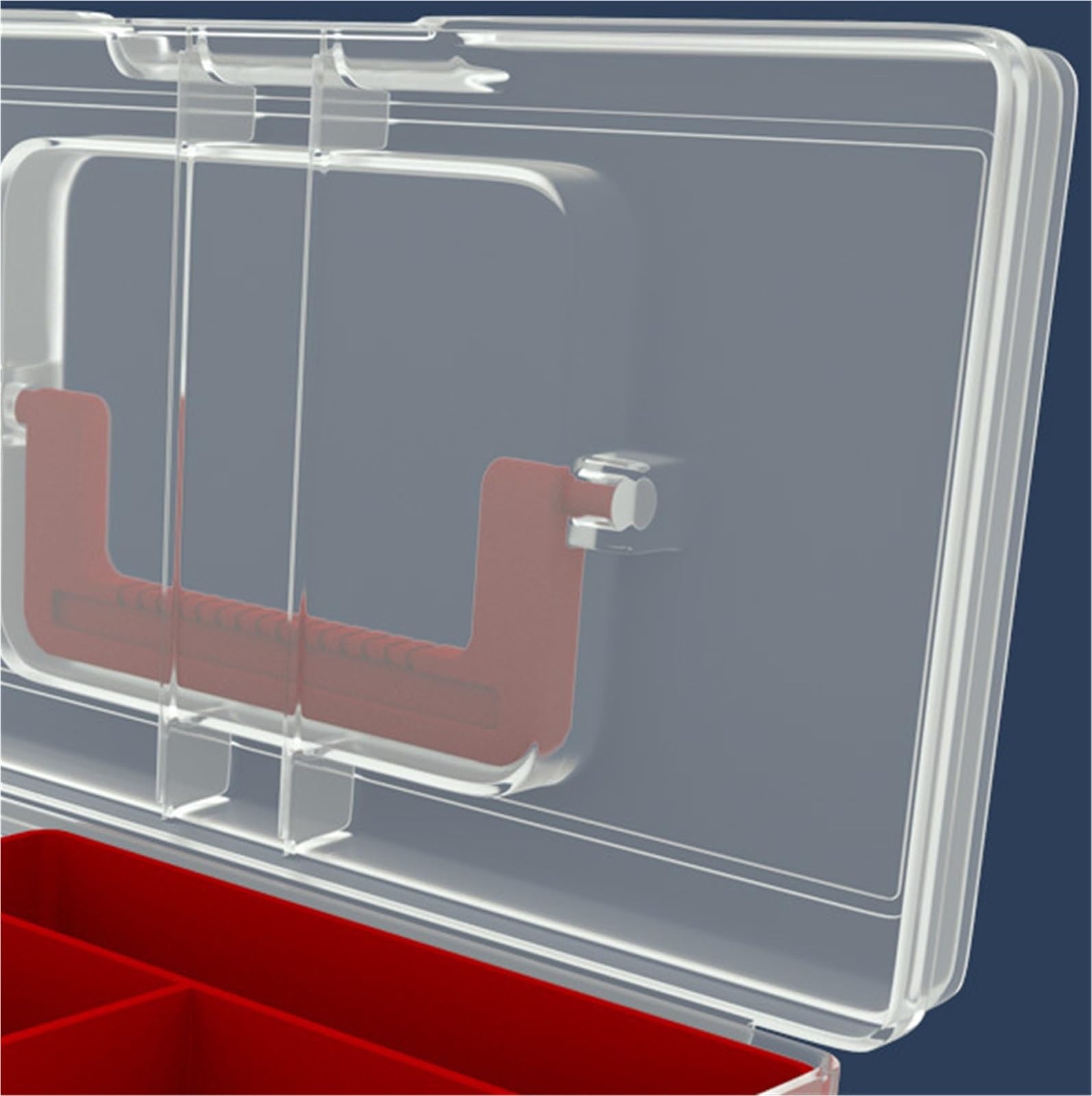 Angelkoffer Köderbox Angeln Angelkisten, wasserdichte Aufbewahrungsbox Aus Kunststoff, Organizer, Behälterbox Mit Trennfach Tackle Box Angel Box(Blue)