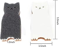Vista 6 de Esponjas de cocina reutilizables, esponja de plato con forma de gato para lavar platos, esponjas antiarañazos para lavar platos, esponja