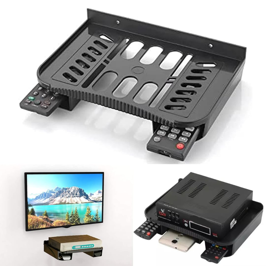 Amazon Set top Box Stand | WiFi Router Holder Wall Shelves Wall Mount Plastic Unbreakable Set Top Box Stand Wall Mount Shelf, DVD DTH Wall Holder, Wi-Fi Router, Wall Shelf for Set up Box (1)-image-21