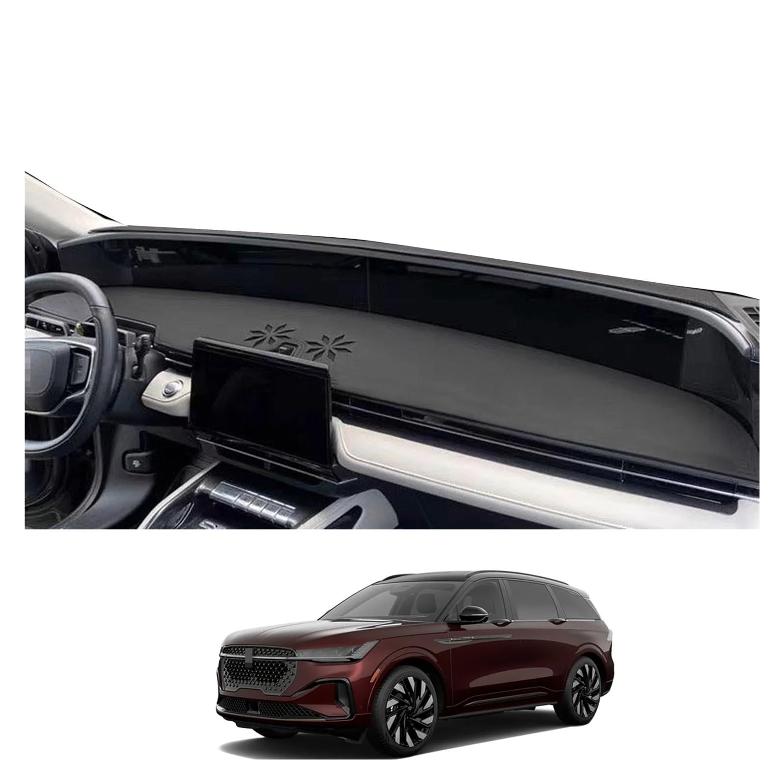 Antirutschmatten Für Lincoln Für Nautilus 2024 Dashboard Abdeckung Pad Dashmat Dash Matte Auto Zubehör Sonnenschirm Schutz Teppich Dashboard rutschfeste Mat