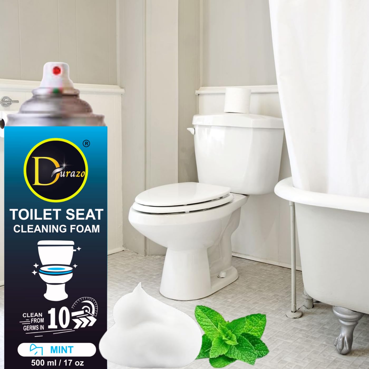 DURAZO® Toilet seat cleaner foam, Mint Foam Toilet Cleaner | Multipurpose toilet floor Cleaner | Toilet Surface Cleaner Spray - Mint Based Formulation - 500 ML (B0CZS8M1FQ) Amazon Price History, Amazon Price Tracker