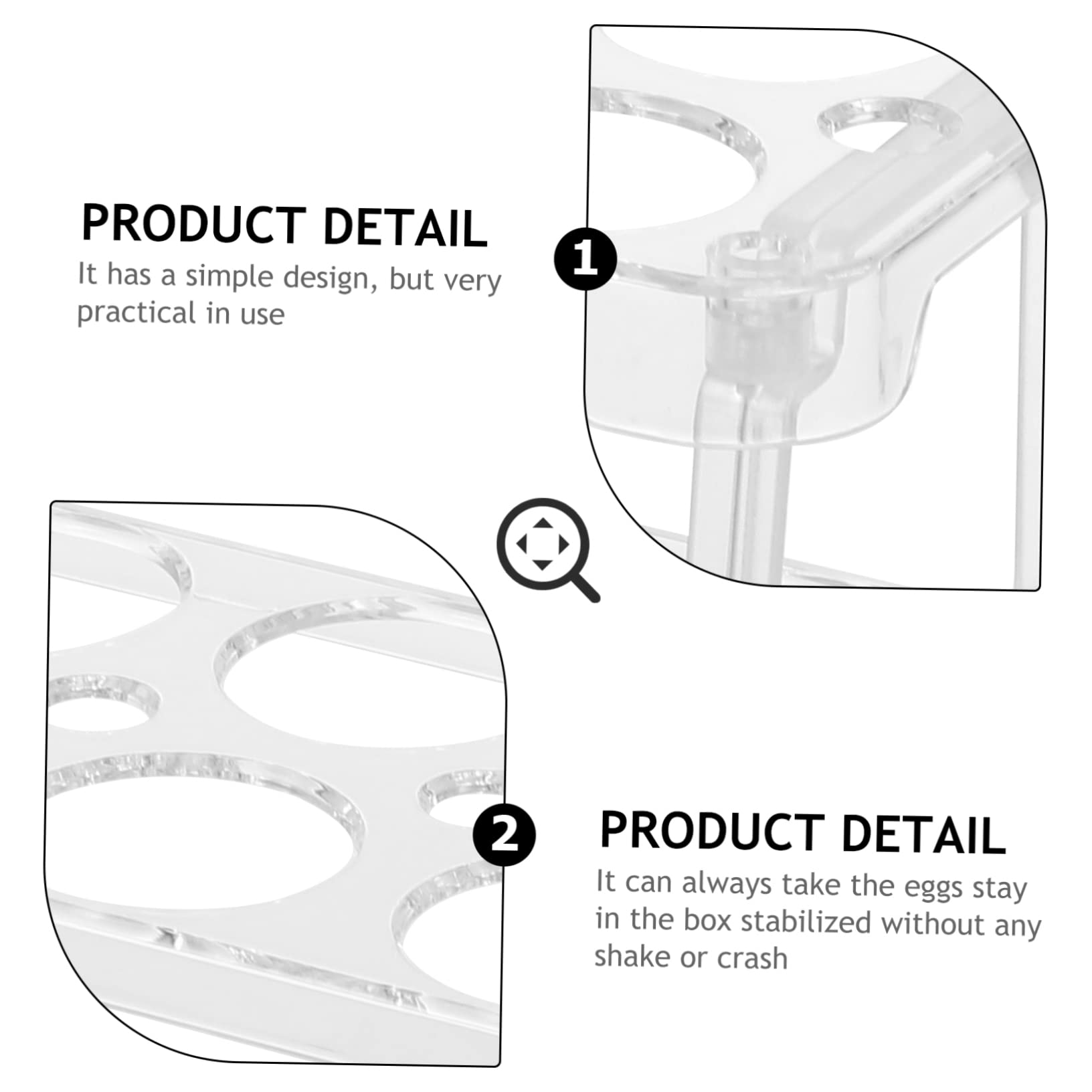Hemobllo 2stücke Eieraufbewahrungsbox Aus Kunststoff Stapelbarer Eierhalter Für Kühlschrank Praktischer Eierspender Mit Sicherem Platz Für Frische Eier Transparentes Design Platzsparend