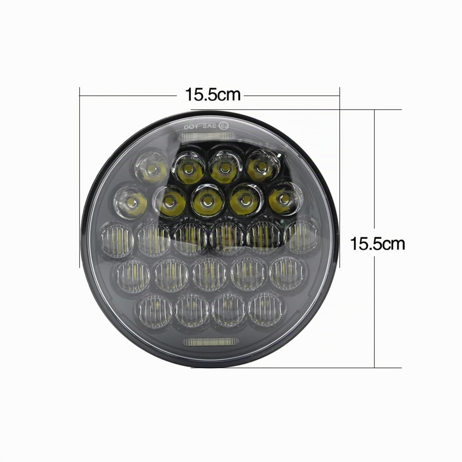 Phare de Moto Kit de phares Phare Rond 5D 5-3/4" pour Harley Dyna Sportster 1200 883, Accessoires, Phare Moto LED DRL H4
