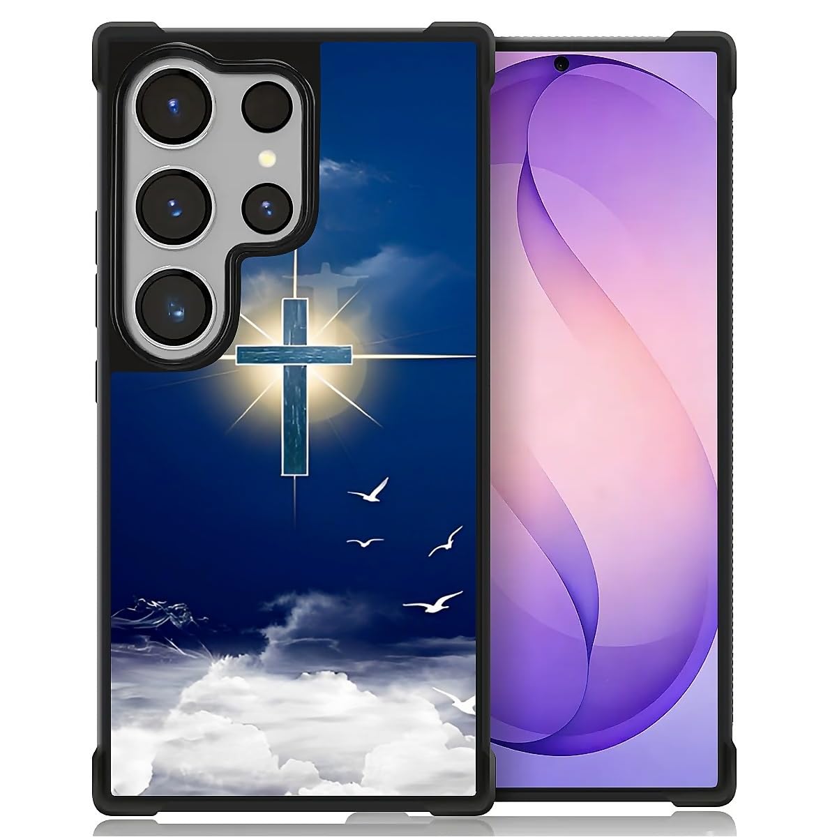 Funda compatible con Samsung Galaxy S26Ultra, TPU suave y duradera, más fuerte, a prueba de golpes, diseño antideslizante, funda protectora para Samsung Galaxy S26Ultra-Jesús, patrón de fe