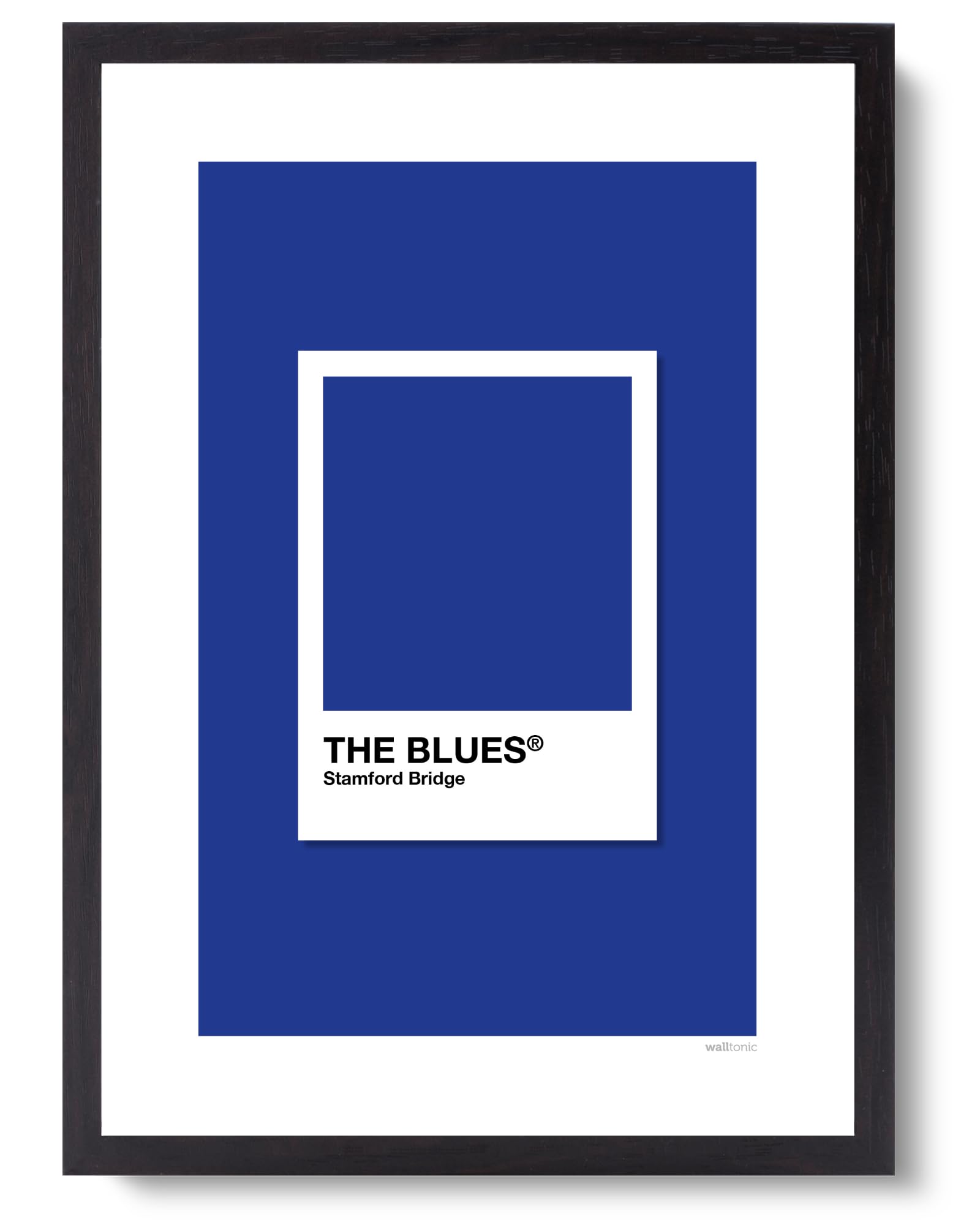 Walltonic Boys Blue - Chelsea Fc Football Club 'The S' Minimalist Wall Art Print Poster Gift - Unframed - Size A3