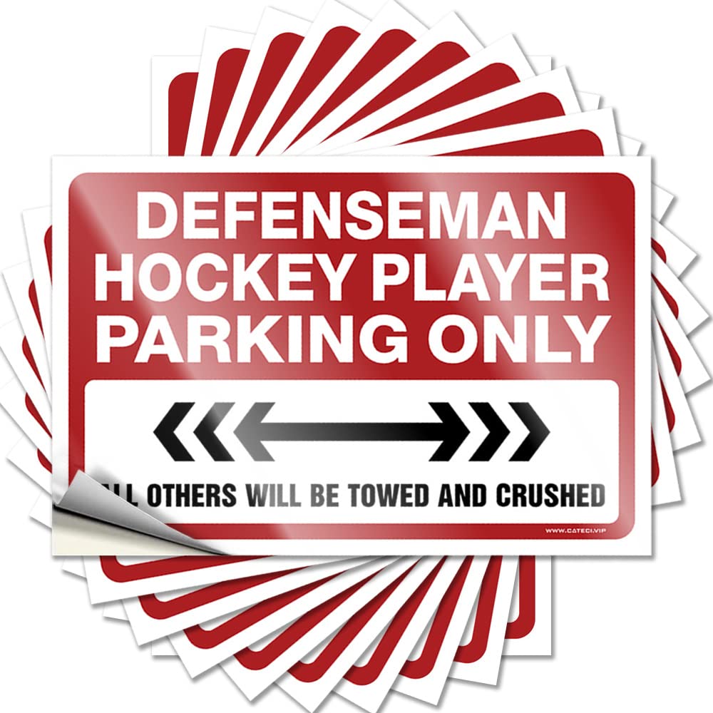 Man Cave Stuff Case Decal | Defenseman Hockey Player Parking Only Accent for Football Decor(8X12CM)
