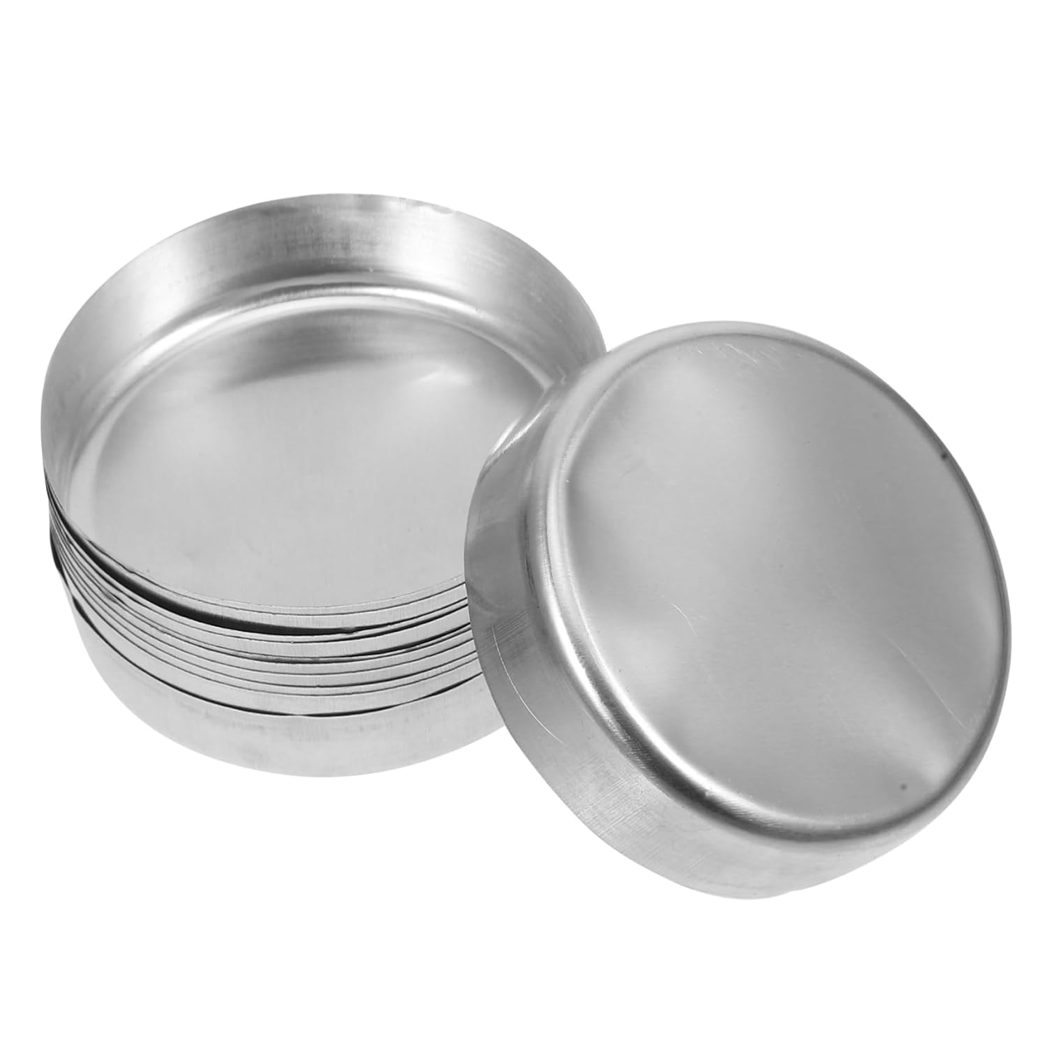 GLEAVI 10pcs Aluminum Weighing Trays Flat Bottom Weighing Dishes for Lab Use for Measuring Powders and Liquids Lightweight and Easy to Handle