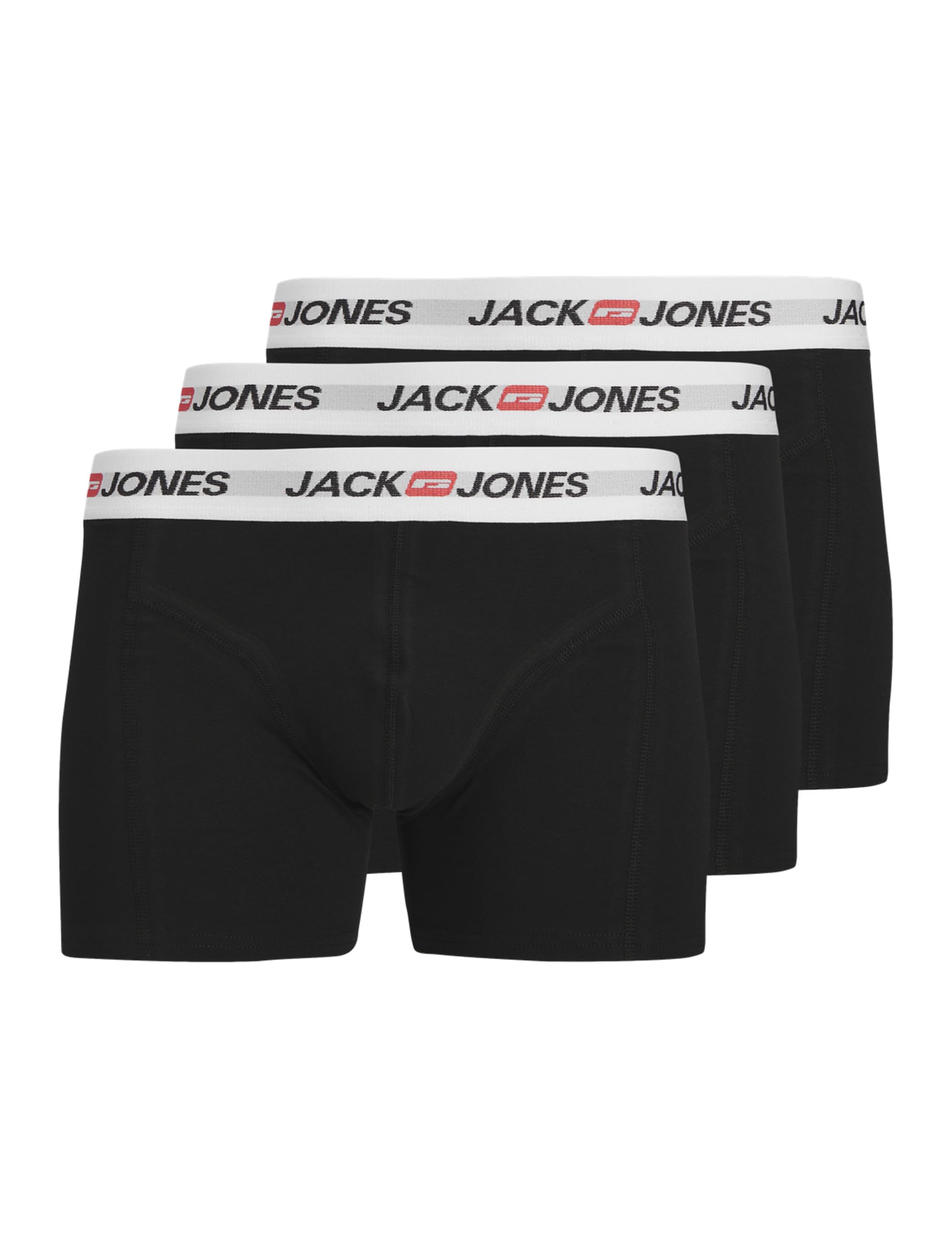 JACK & JONES Men's Jaccorp Old Logo Trunks 3 Pack (Pack of 3), Black, xx_l