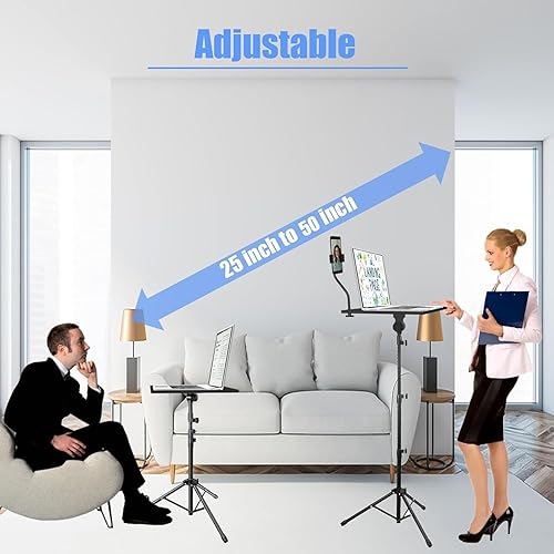 Miniatura 4 de Kereal Soporte de trípode para proyector de laptop, soporte de suelo portátil universal para equipos de DJ, oficina, escenario, estudio, podio