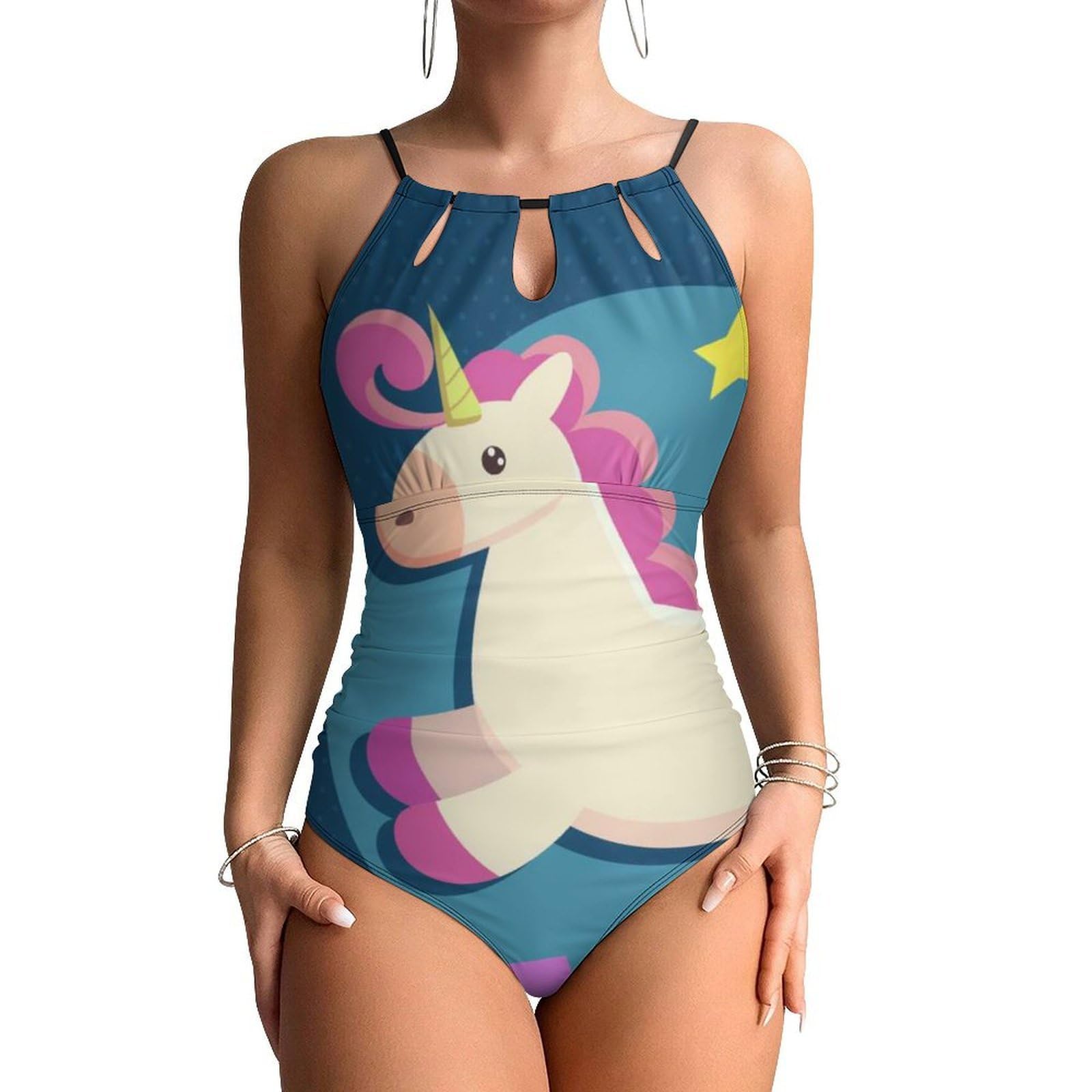 Maillot de bain une pièce contrôle ventre galbant élégant - 8