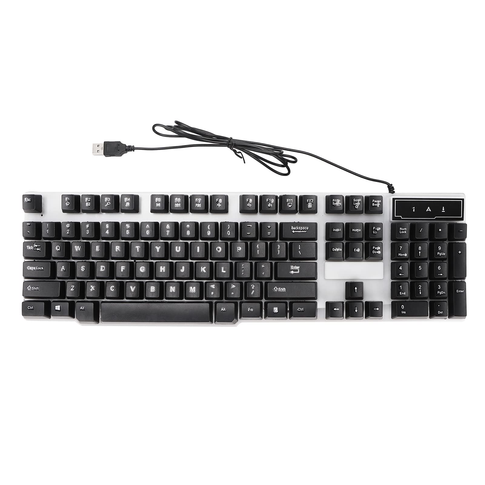 ciciglow Gaming-Tastatur und -Maus-Kombination, Kabelgebundene Hintergrundbeleuchtete Computertastaturen und RGB-Gaming-Maus, Mechanische Tastaturen mit 104 Tasten DPI 4800-Maus für Gamer