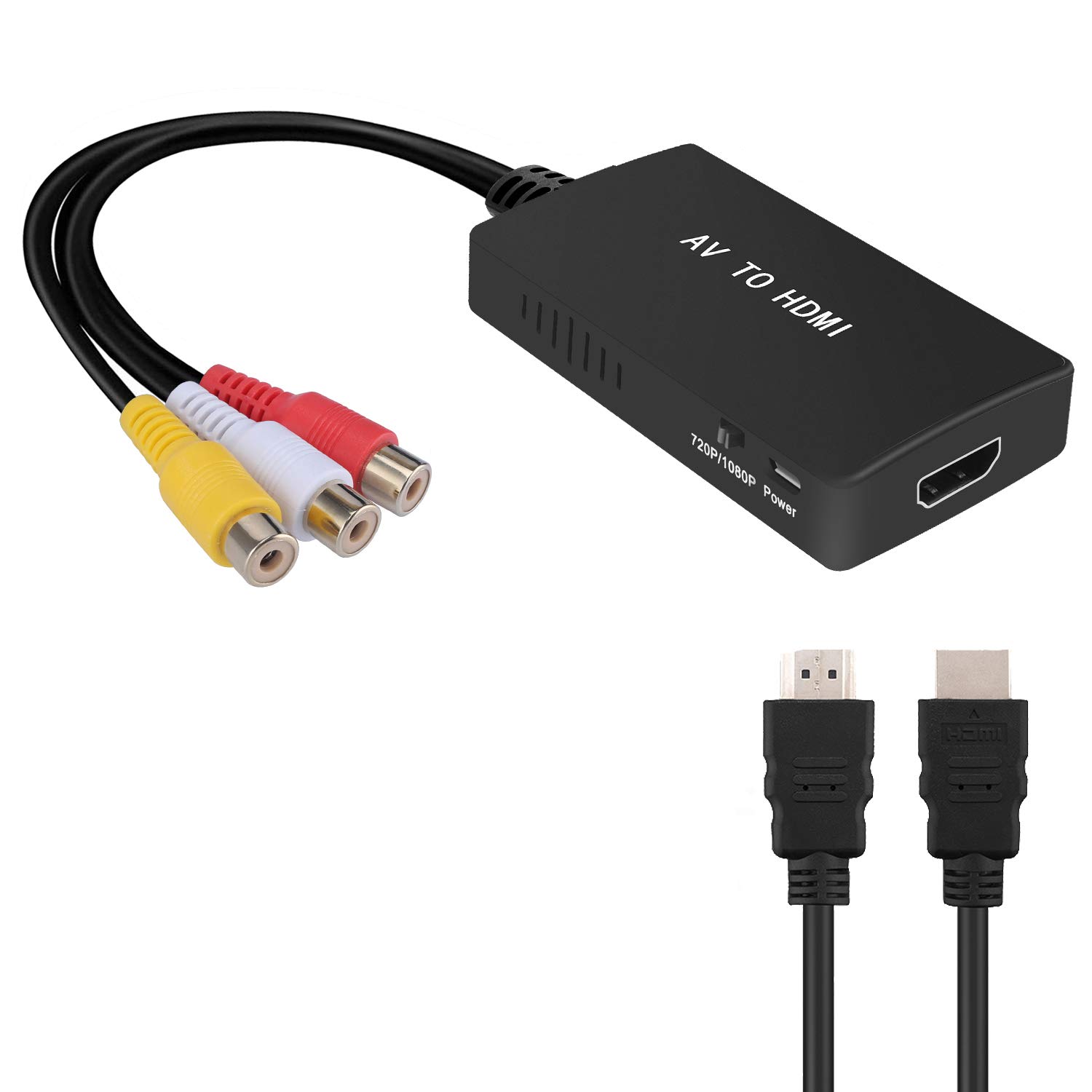 Buy AV to HDMI Adapter, RCA to HDMI Converter, Zi Youren 1080P RCA Composite CVBS Video Audio