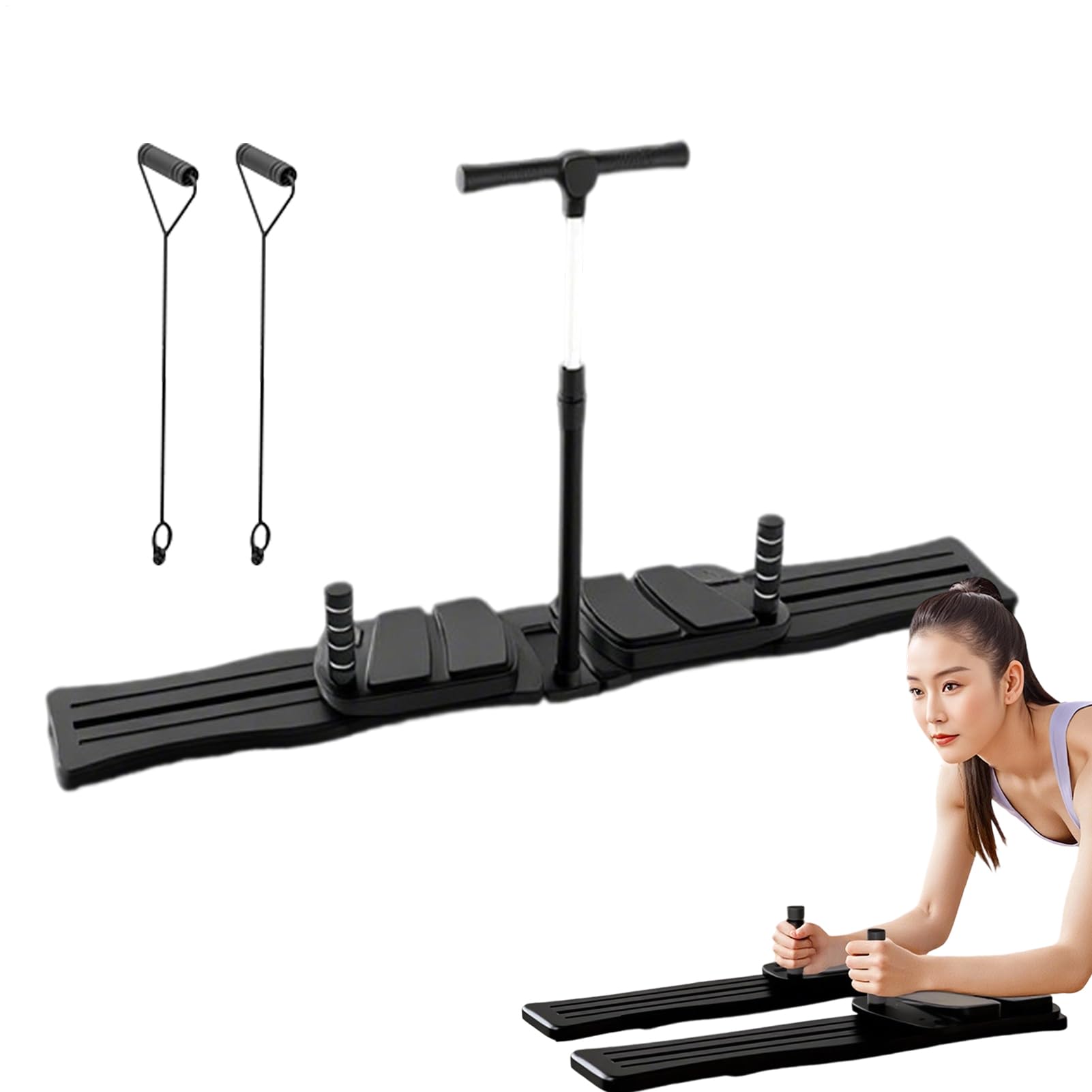 Tabla de Pilates para Entrenamiento en Casa Entrenador Abdominal Y Fitness | Accesorio de Gimnasio Portátil y Resistente, Máquina Entrenadora Ergónómica Antideslizante para Abdomen y Core