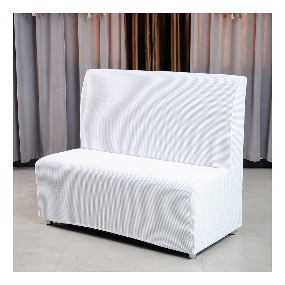Mswborml Non-Slip Futon Covers Slipcovers with Elastic Bottom, Dustproof Armless Sofa Card Seat Cover Stretch Settee Loveseat Couch Bed Covers Protector Slipcovers for Hotels, Bars