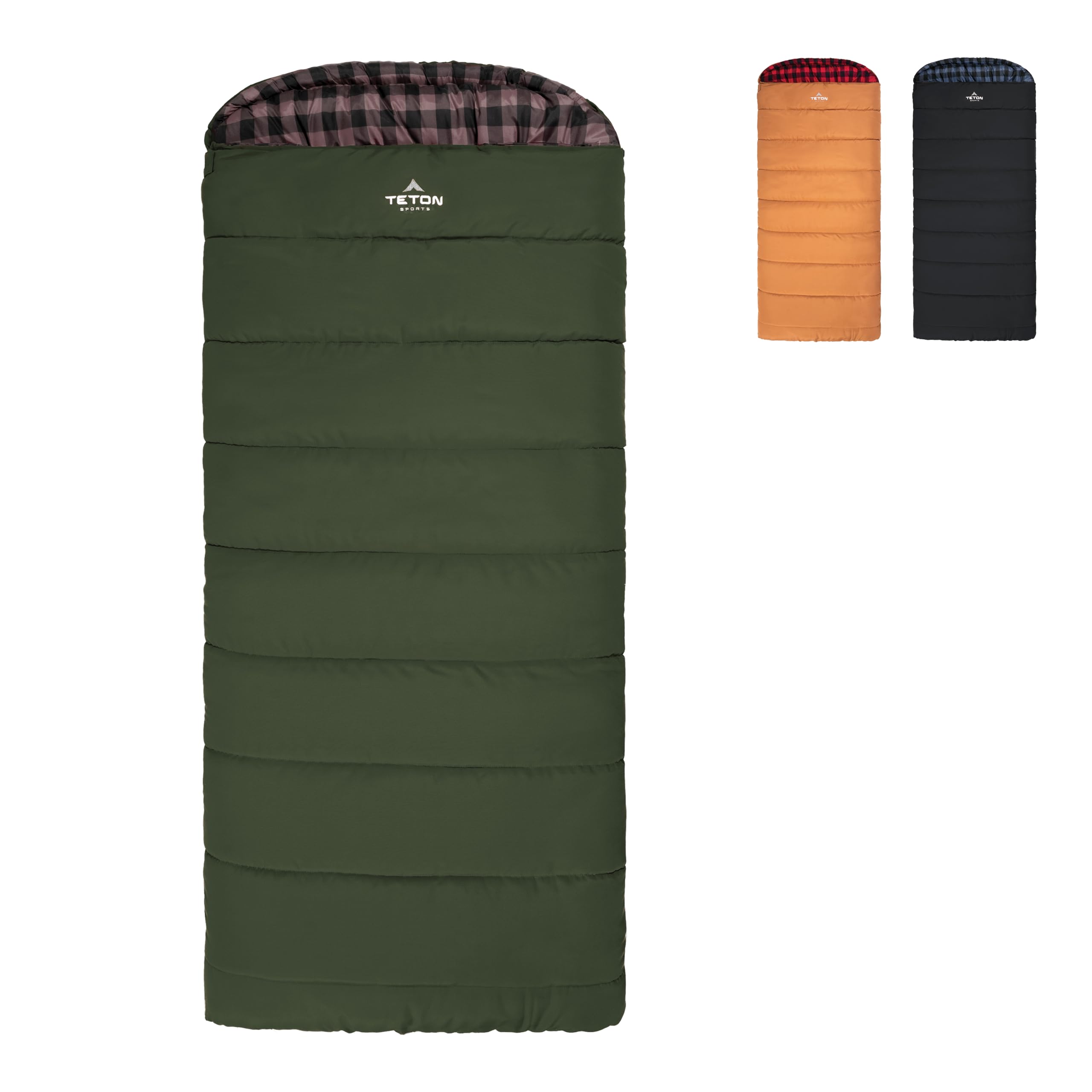 TETON Sports Deer Hunter -35F and 0F Degree Sleeping Bag. Warm and Comfortable Camping Sleeping Bags, Teton Tough Canvas Shell for Camping, Hunting, and Cold Weather