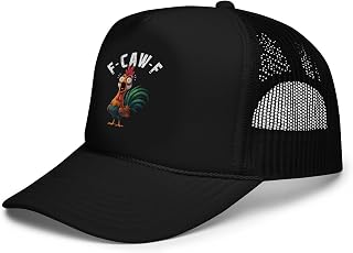Caw F Hat: Dad Hat for Chicken Themed Gifts, Funny Baseball Cap, F Caw Cap