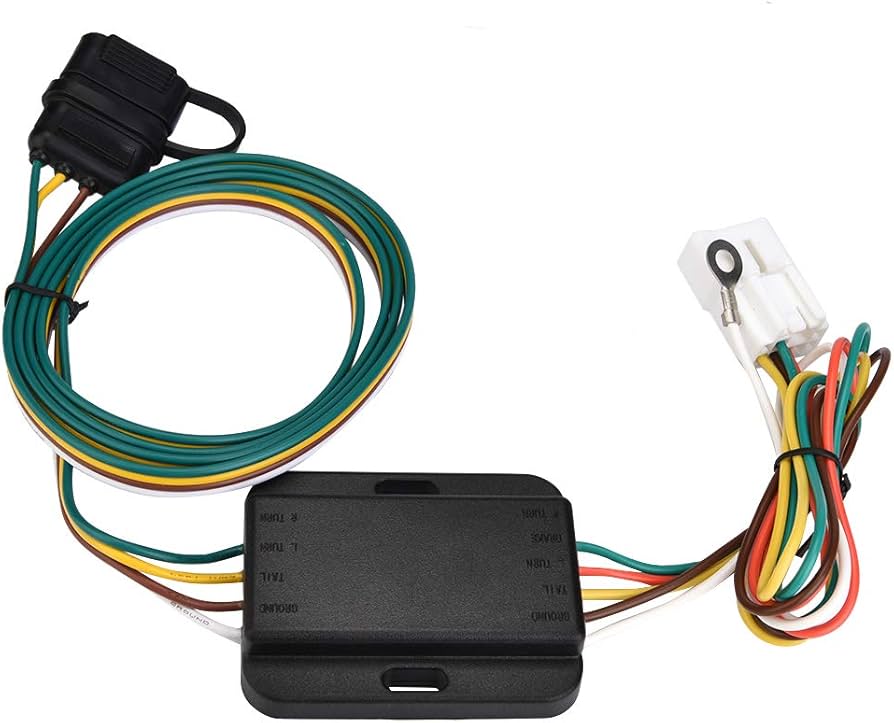 Amazon.co.jp: トレーラー配線ハーネス、4ピン12V米国トレーラーヒッチ