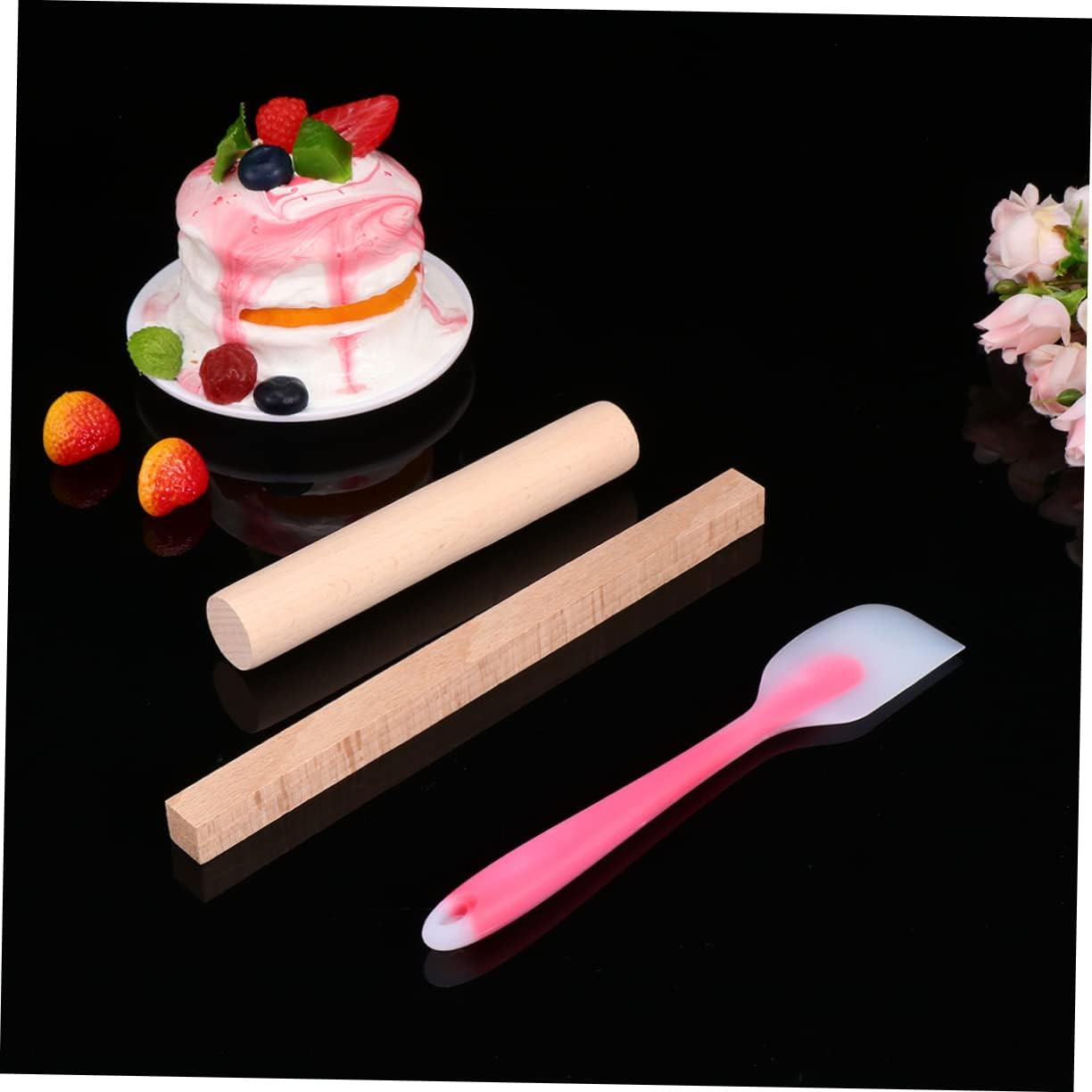 LABRIMP 5pcs Silicone Nougat Molds for Baking Random Color Scraper Small Silicone Tools Easy Molds for Nougat Making