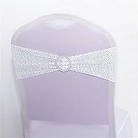 Vista 18 de 25 bandas elásticas de elastano con lentejuelas para silla, para bodas, recepciones, eventos, banquetes, sillas y decoración (dorado)
