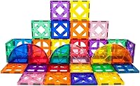 Vista 3 de PicassoTiles. Juego de bloques de construcción magnéticos de 36 piezas para cuartos y ventanas, diseño de imán.