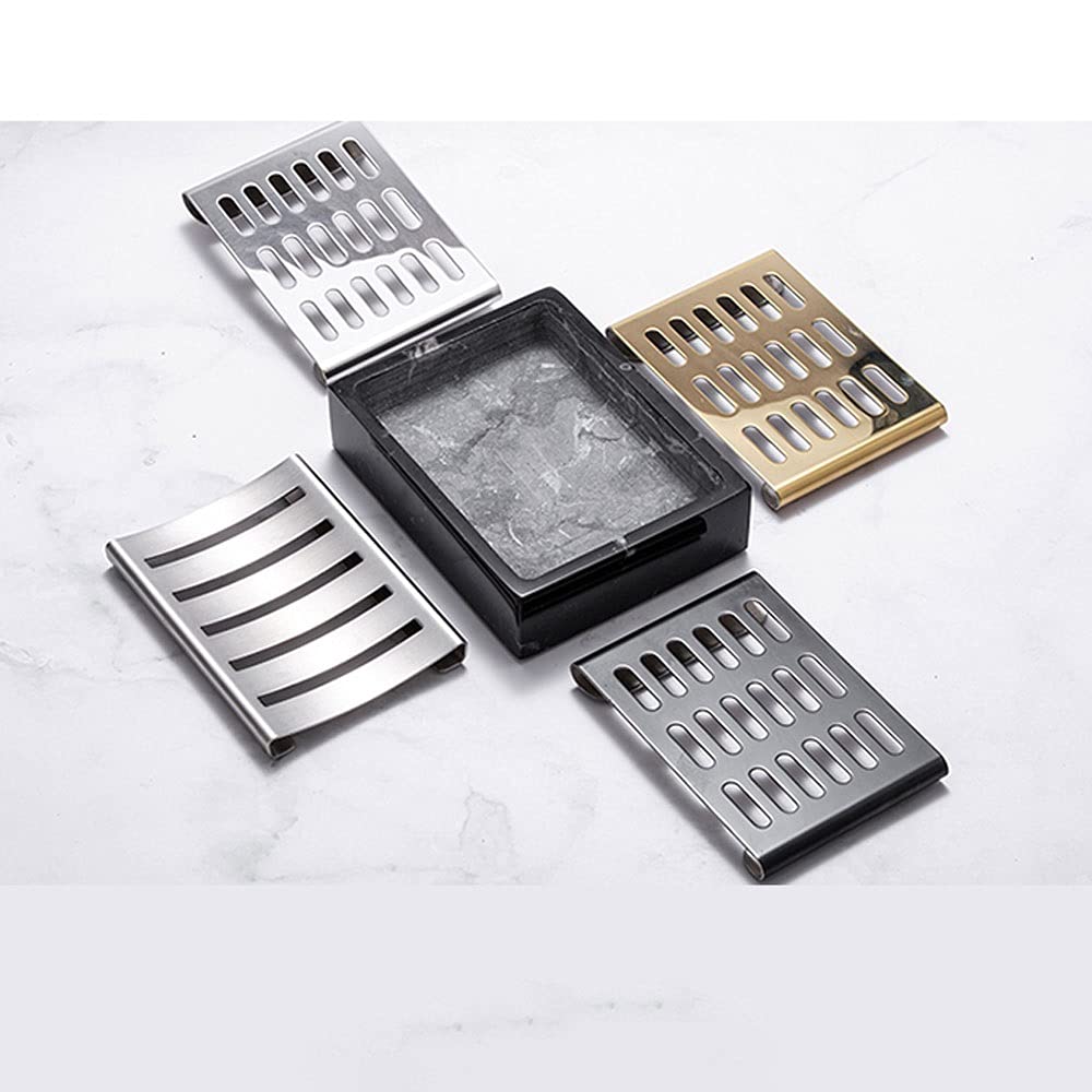 Jabonera Baño Plato de jabonera de mármol, bandeja de jabón de barra de doble capa, caja de caja de contenedores con tablero de drenaje ranurado desmontable Pequeña bandeja for baño, cocina d