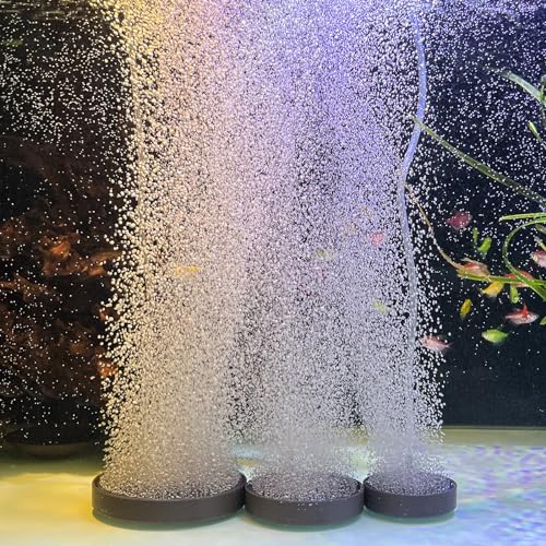 Image of UPETTOOLS Air Stone for Aquarium Fish Tank, 4 Inch Aquarium Bubbler Kit Quiet High Dissolved Oxygen Diffuser, Nano Oxygen Aerator Stone with Air Tube Control Valve for Tanks and Hydroponics