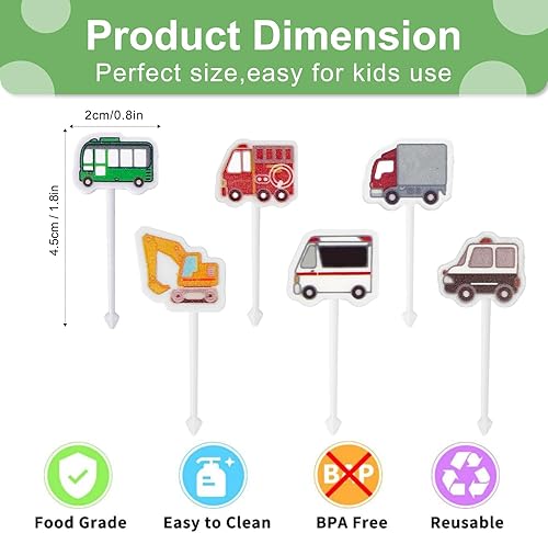 Miniatura 2 de Palillos de comida para niños, palillos de frutas y frutas, divertidas selecciones de comida para niños para caja bento, accesorios de almuerzo