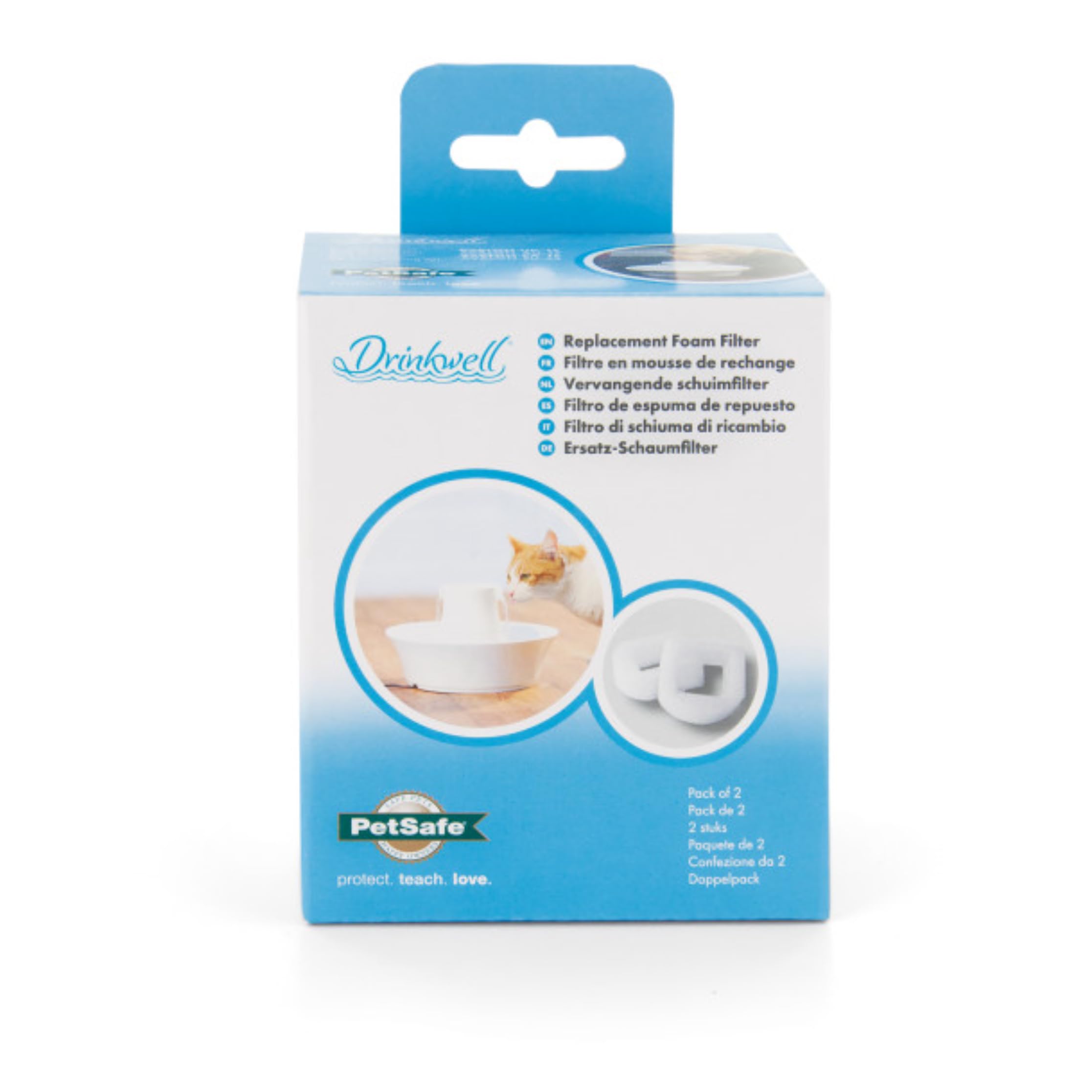 Petsafe PAC19-14089 Drinking Fountain Foam Filter for Pets, 2 pieces, White
