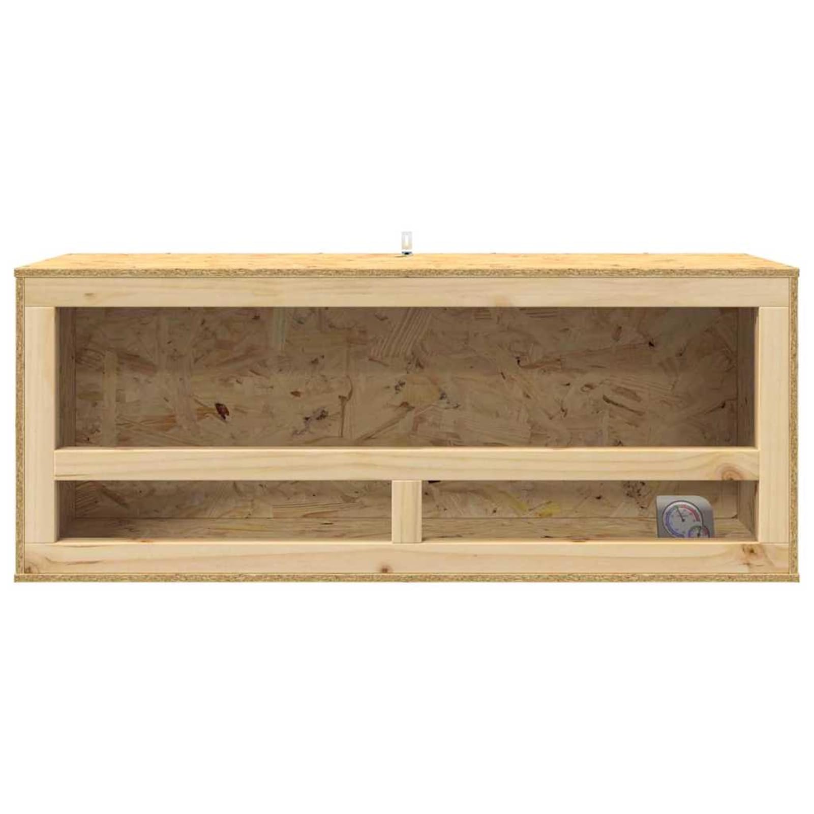 Terrario OSB per Rettili e Roditori 100x40x40 cm, con Vetro Temperato e Termometro, Design Rustico Moderno, Spazioso, Facile Assemblaggio, Solo per Interni