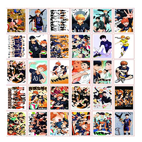 SMMUSEN Gift Sets for Fans,Including Anime Haikyuu Drawstring Backpack, 1Pcs Bracelets, 1Pcs Lanyard, 2Pcs Keychains, 4Pcs Button Pins, 30Pcs Lomo Cards, 50Pcs Haikyuu Stickers3
