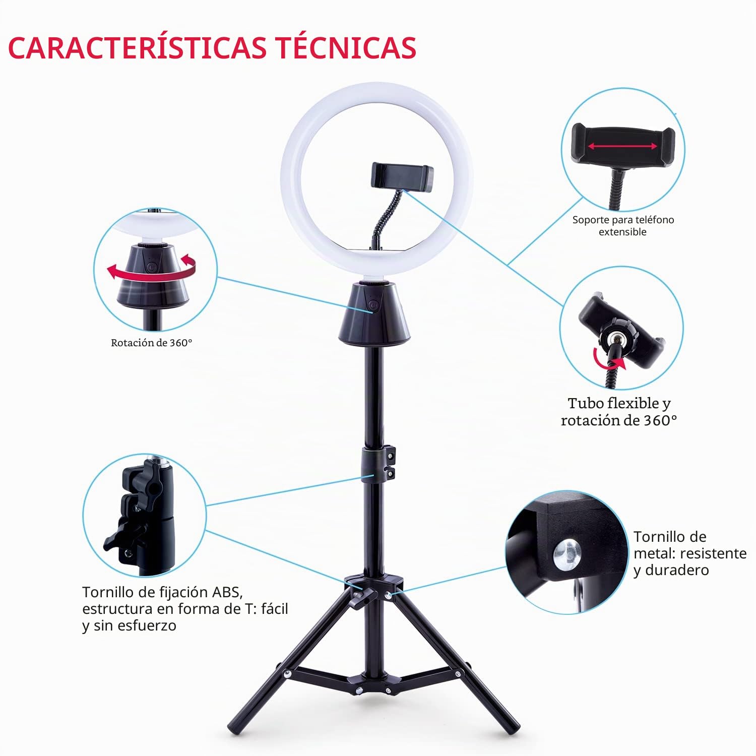 Canal Toys Studio Creator 360 - Kit de creación de Video con Pantalla Verde y trípode, rastreador de Rostro y Movimiento, Anillo de luz de 10 Pulgadas