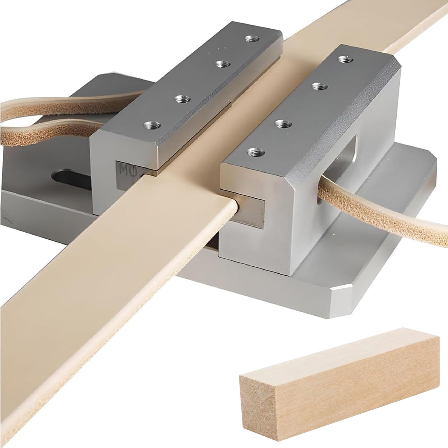 Biseladora de bordes de cuero ajustable hasta 55 mm en aluminio con escala