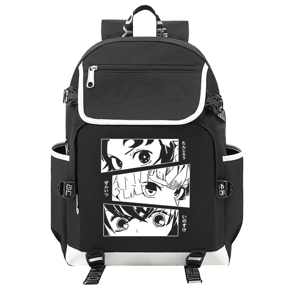 DIOMMELL Anime Backpack Canvas Capacity Roomy Laptop Manga Eyes Backpack