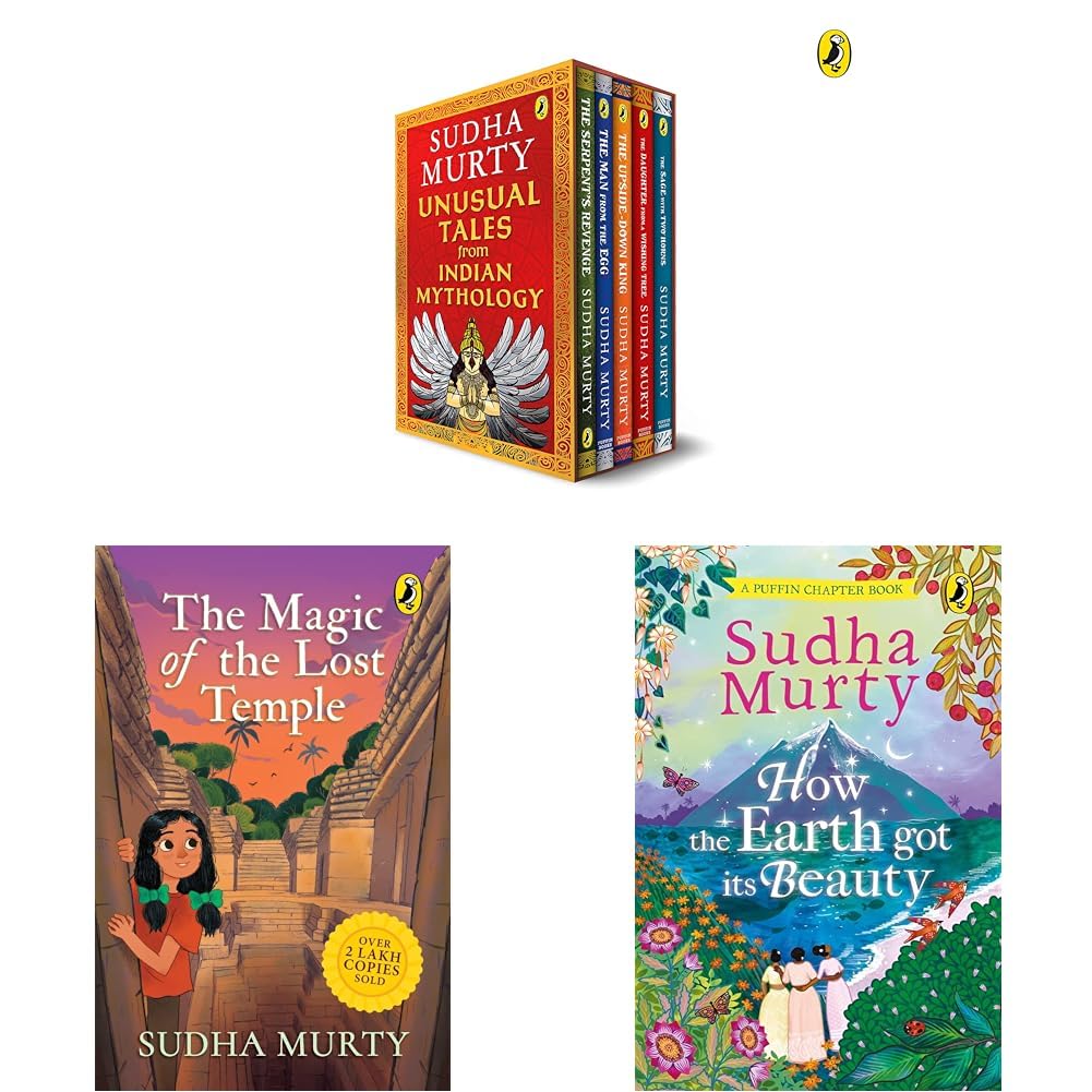 Unusual Tales from indian Mythology & The Magic Of The Lost Temple** & How the Earth Got Its Beauty by Sudha Murty [Hardcover] Murty, Sudha