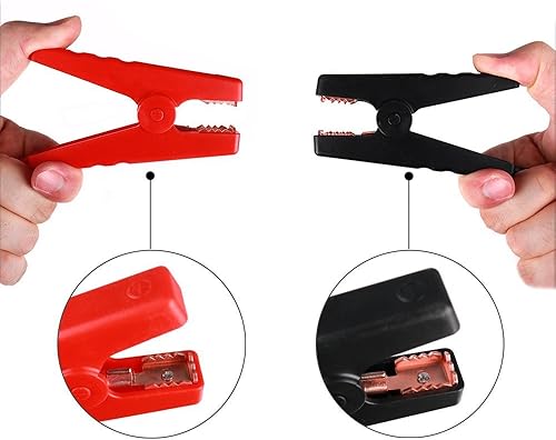 Vista 6 de Cables de puente y pinzas de contacto de repuesto para batería de arranque de auto portátil de 12V