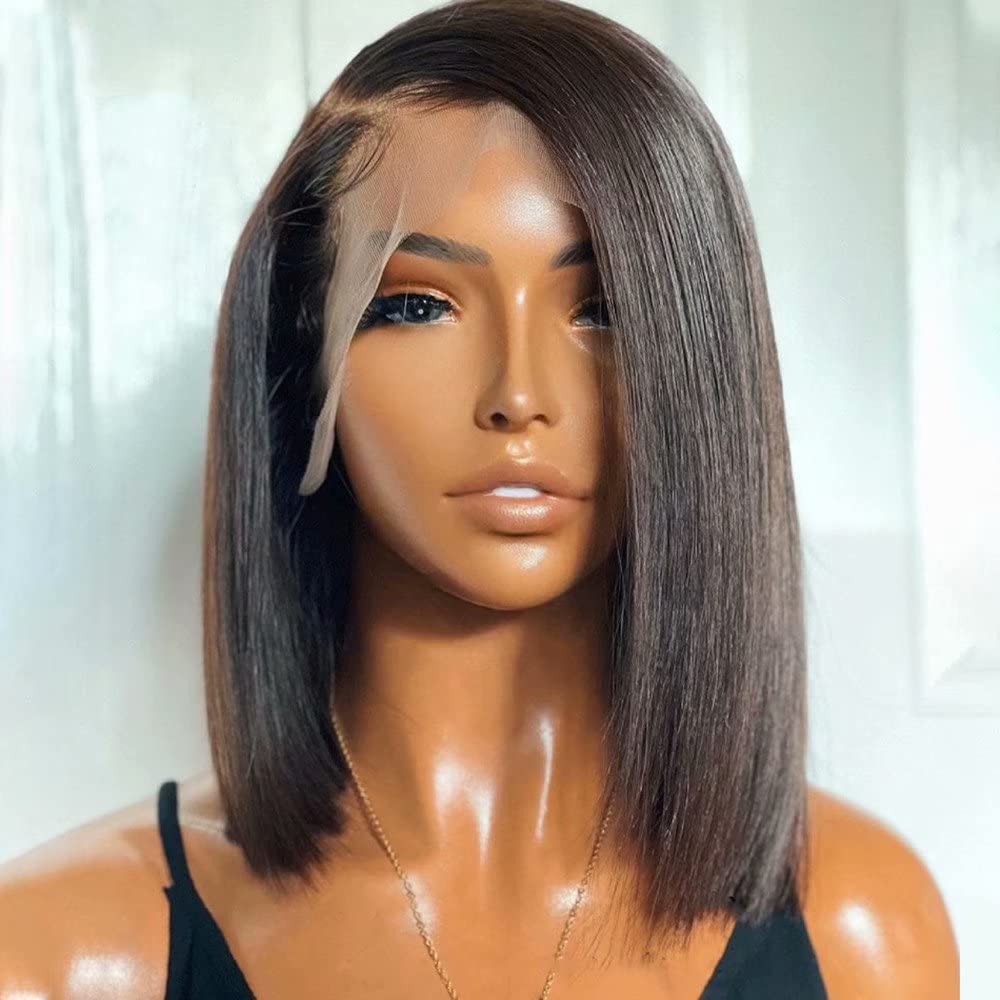 Sassy bob wig with deep natural side part Deep Side Part Bob Wig main image 3