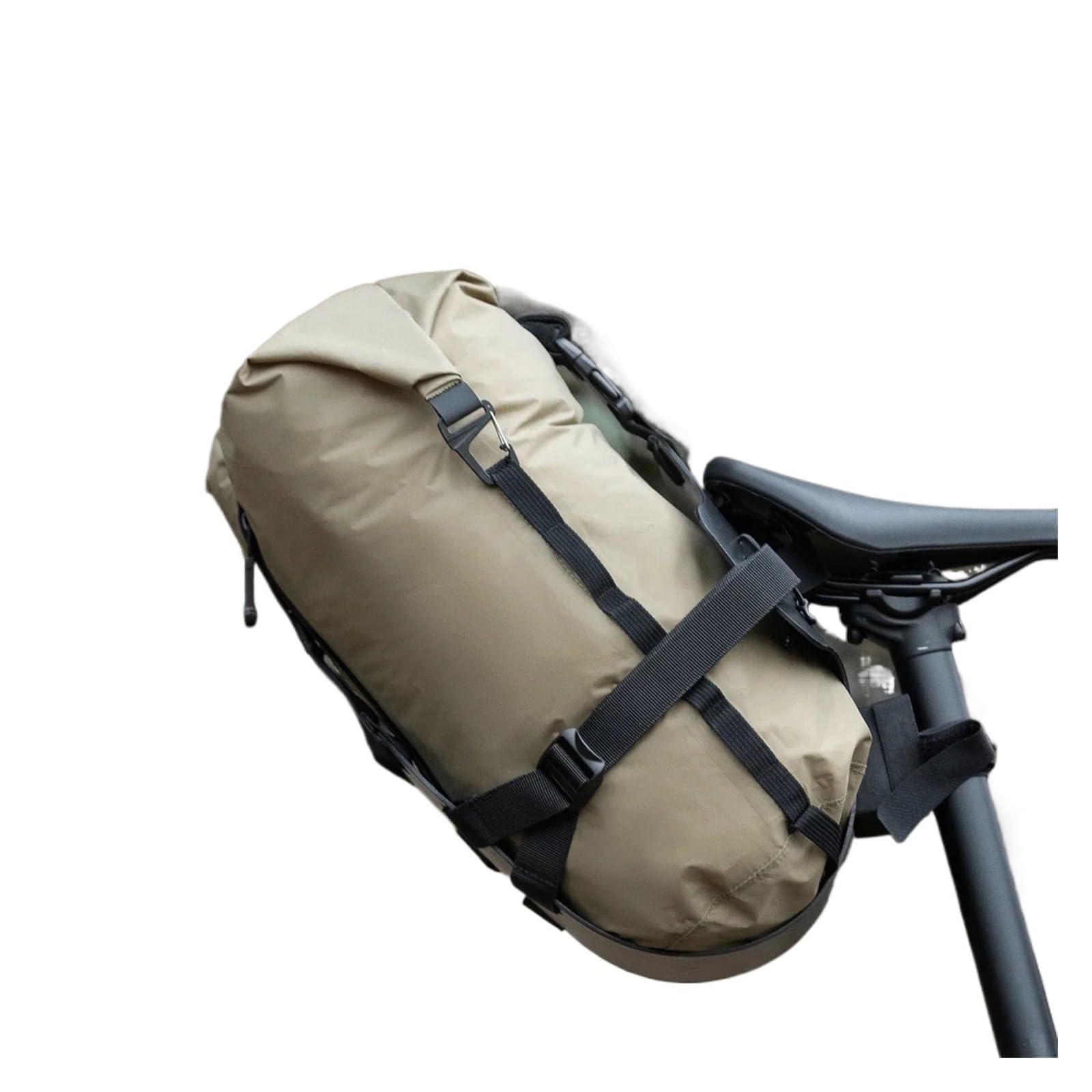 Compatible con Bolsas de Bicicleta Bikepacking, Bolsa Estante compresión Ligera e Impermeable, instalada al Azar, Carretera, Ciclismo montaña(6L Khaki)