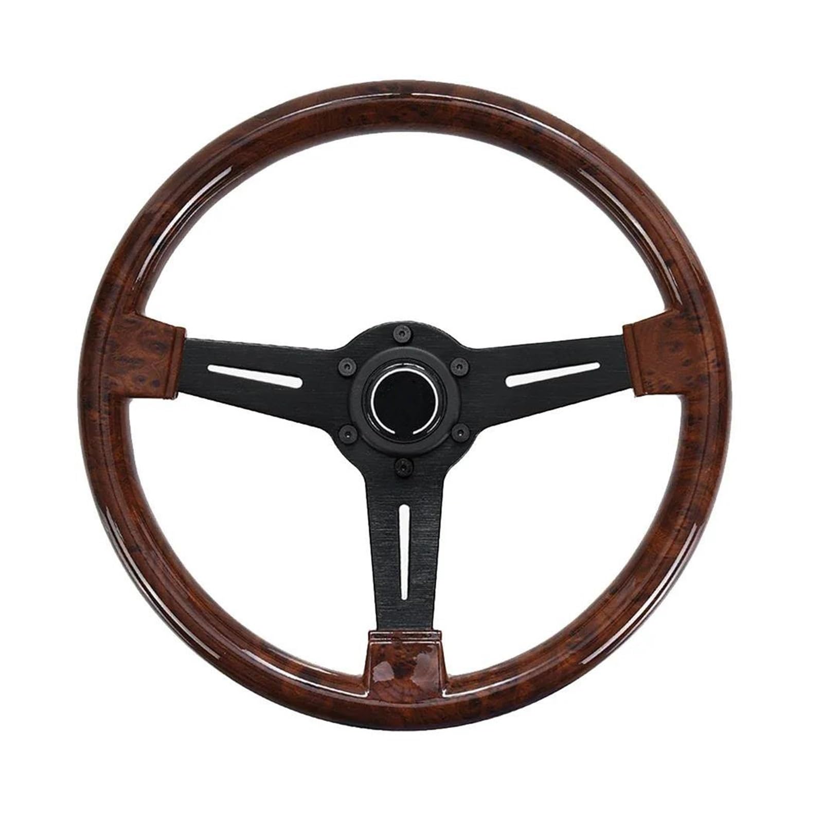 Volant voiture Volant Course Universel En Bois 350 Mm Pour Le Sport Dérive(STYLE A)