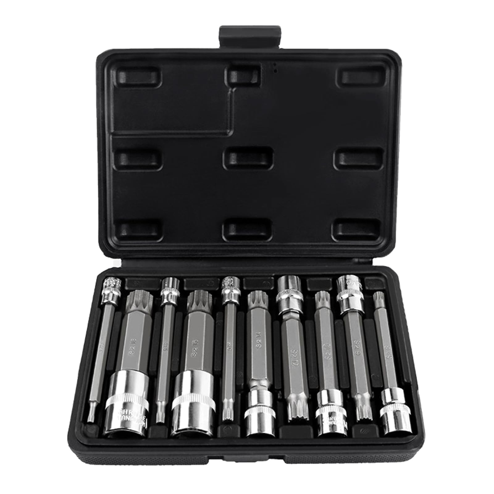 12-Punkt Bit Steckschlüsselsatz mit dreieckigem, 10 piece set