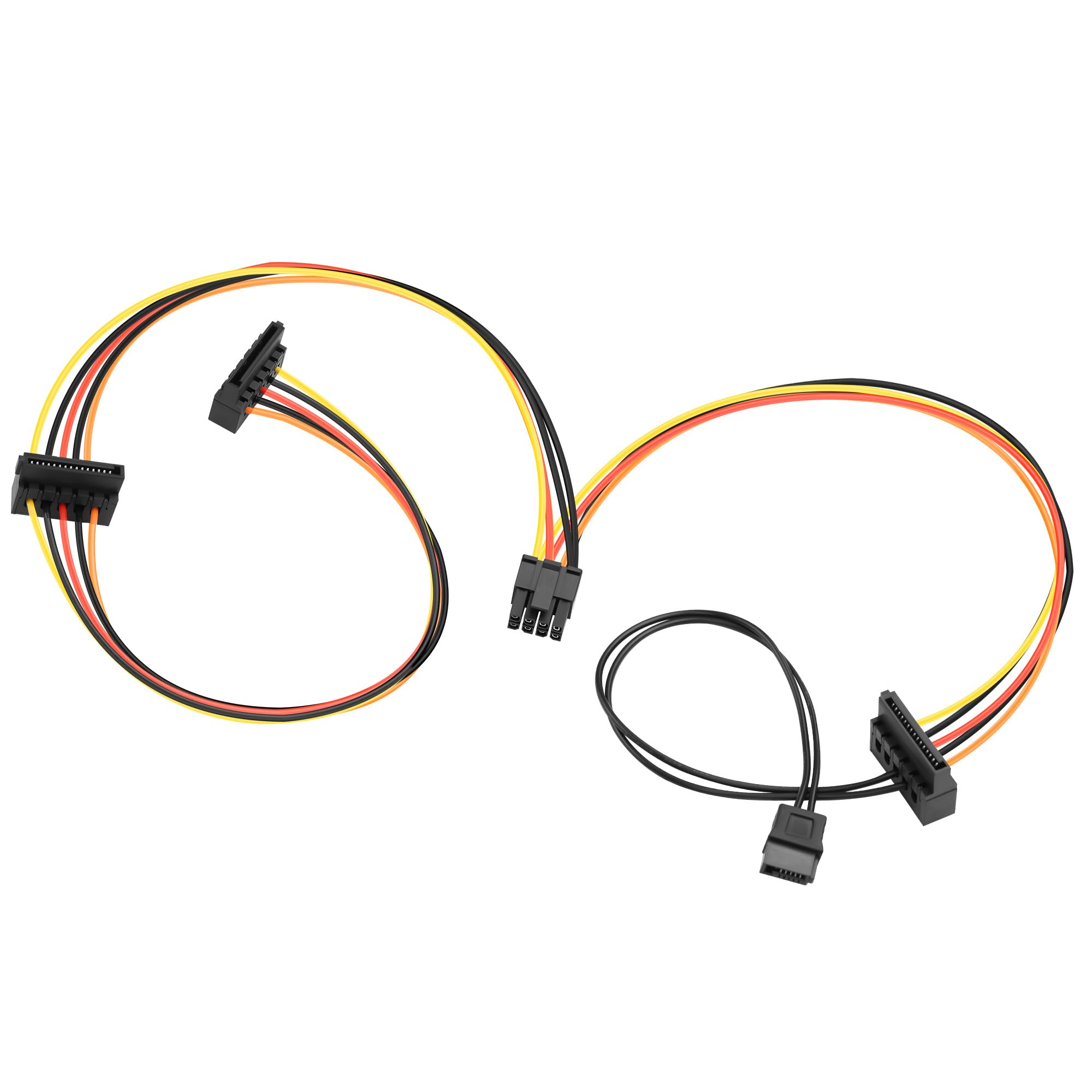 ELFJMZP OptiPlex 3040 5040 7040 MT SATA Power Cable Small 8Pin to 3X 15Pin SATA + 6Pin SATA Power Cord for Hard Drive/Optical Drive
