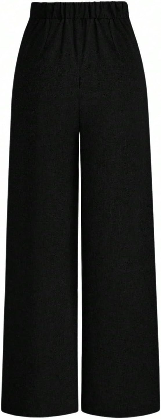 SOLY HUX Women's Plus Size Spring Elastic High Waisted Dress Pants Business Casual Work Office Trousers