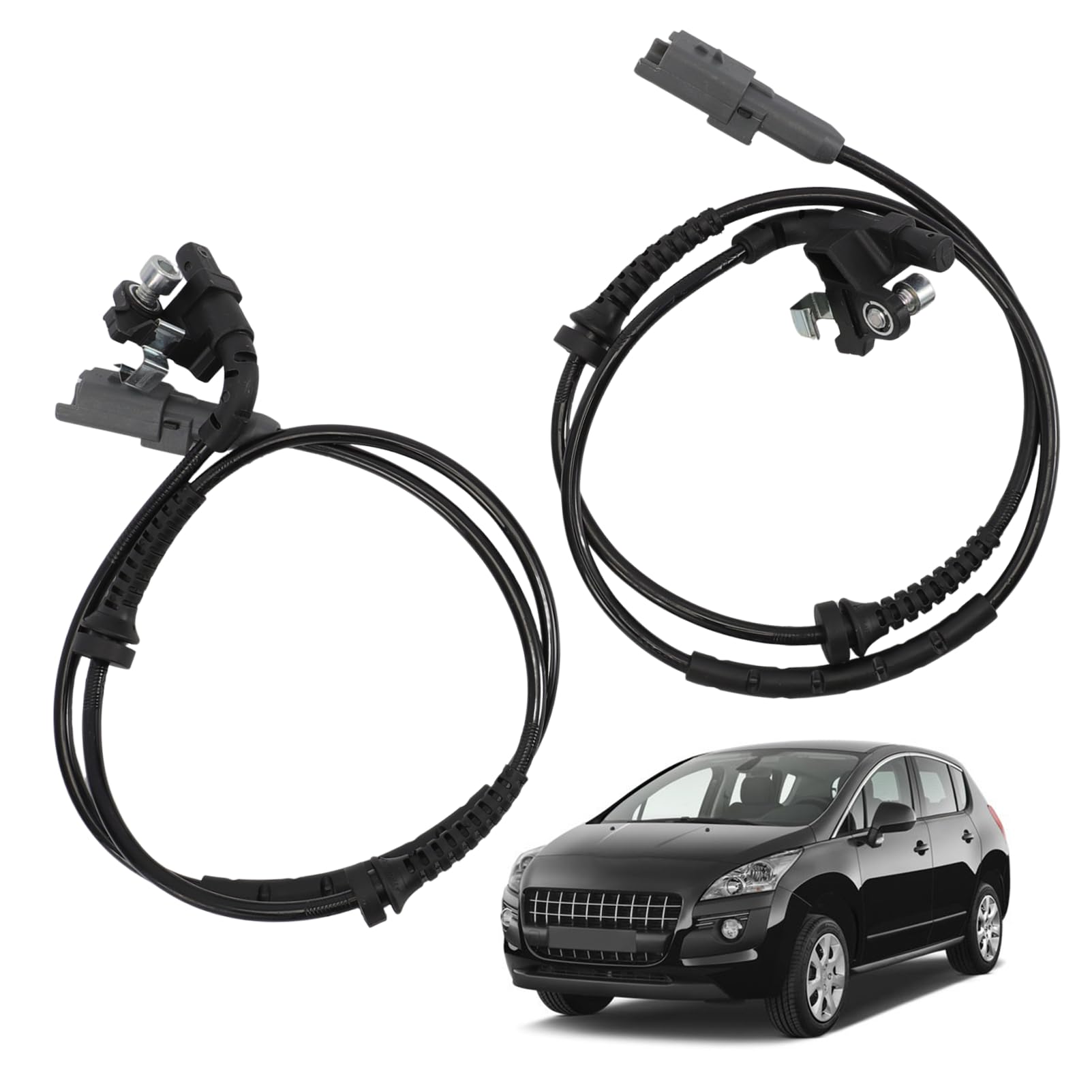 Capteurs Vitesse ABS 4545K8 Pour 3008 (2009-2016) 9674195780 | Arrière Gauche et Droit (lot de deux); pour Peugeot I Monospace; 4545J7 9665021280; Supprime voyant défaut tableau de bord