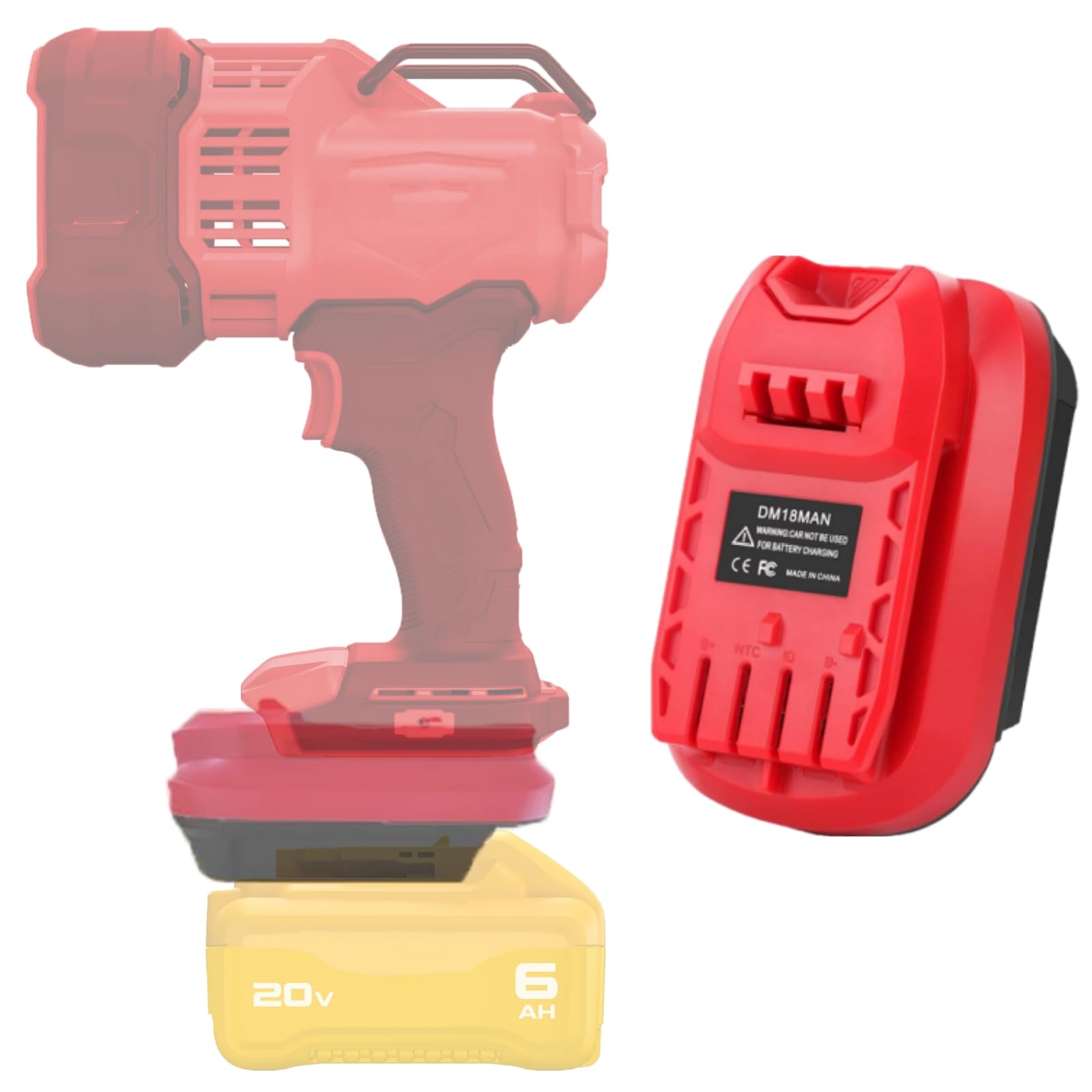 for DeWalt Battery Adapter, Convert for DeWaIt 20V 60V Lithium Battery to Work for Other Cordless Power Tools (for DeWalt Battery to for Craftsman