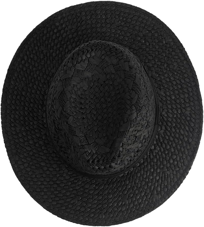 Straw Fedora Panama Hat for Women Men - Summer Beach Sun Hats Wide Brim UV Protection Lightweight - Image 4