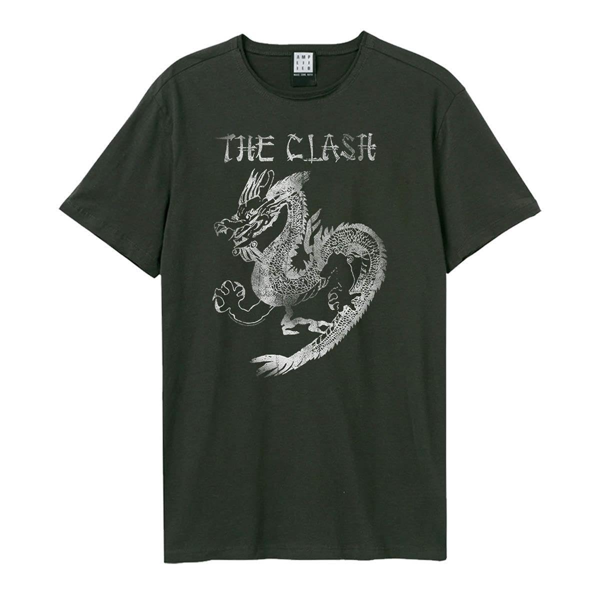 Amplified Dragon The Clash T-Shirt Crew Neck Charcoal XL