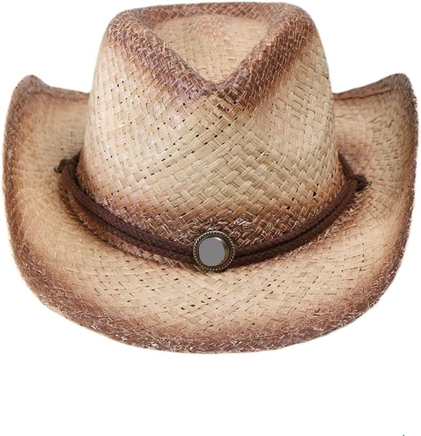 HBJWOV Lafite Hat Cowboy Hat Sun Hat Women's Hat Sun Hat Sun Hat Hat(D)