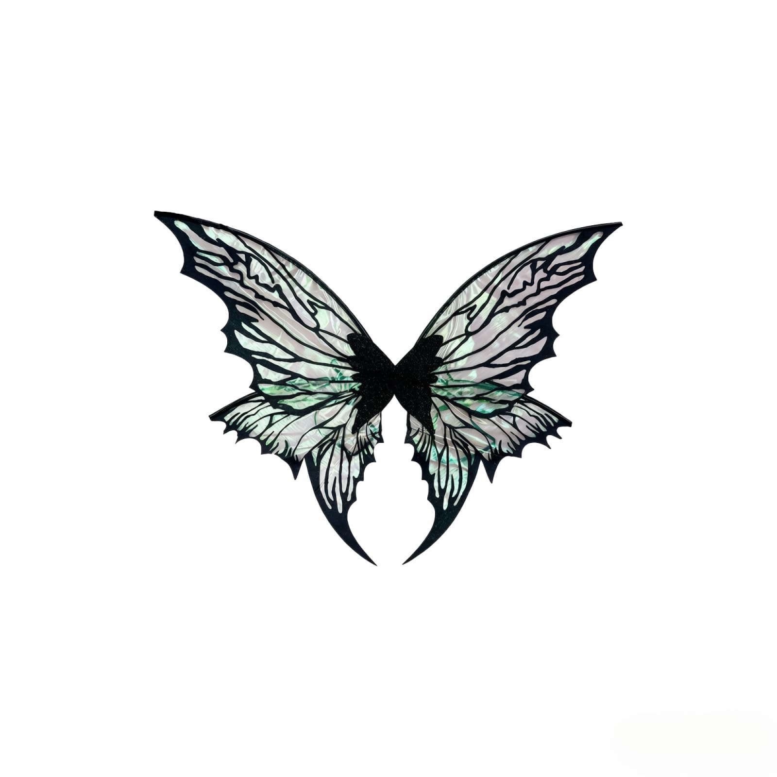 Elf Fairy Wing for Adults Women Butterfly Wing Costume (Black, M)