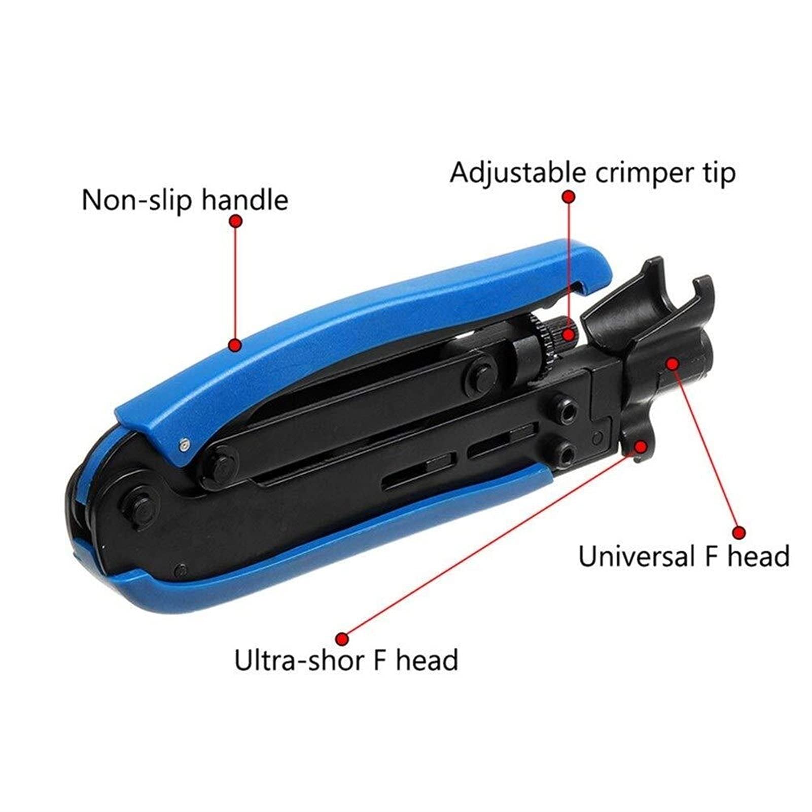 Pelacables, Pinzas, RG7 RG6 RG11 Herramienta de compresión F Conector Cable Coaxial Crimper Pelacables Alicates