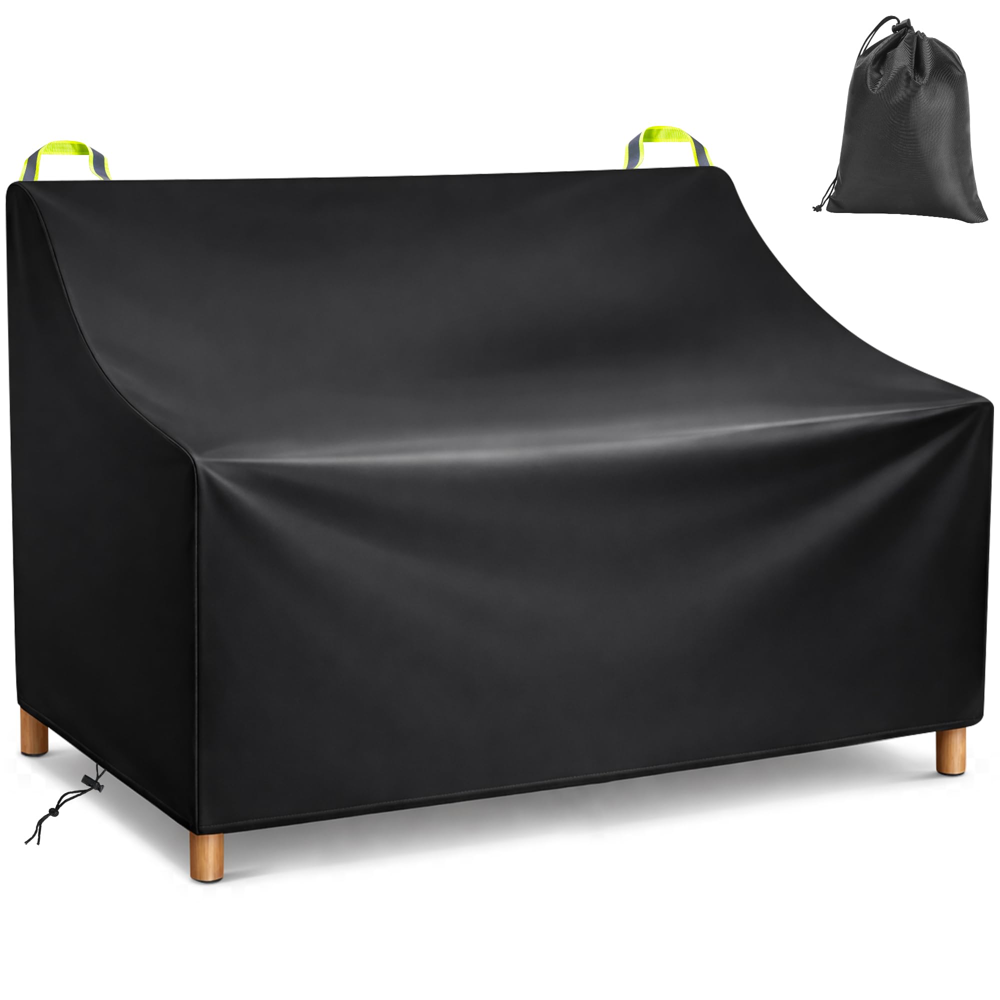 Funda sofa exterior impermeable 3 Plazas, Impermeable Funda para Banco de Jardín con Anti Viento, Anti-UV Tela, fund exterior muebles jardin (163x66x89cm)