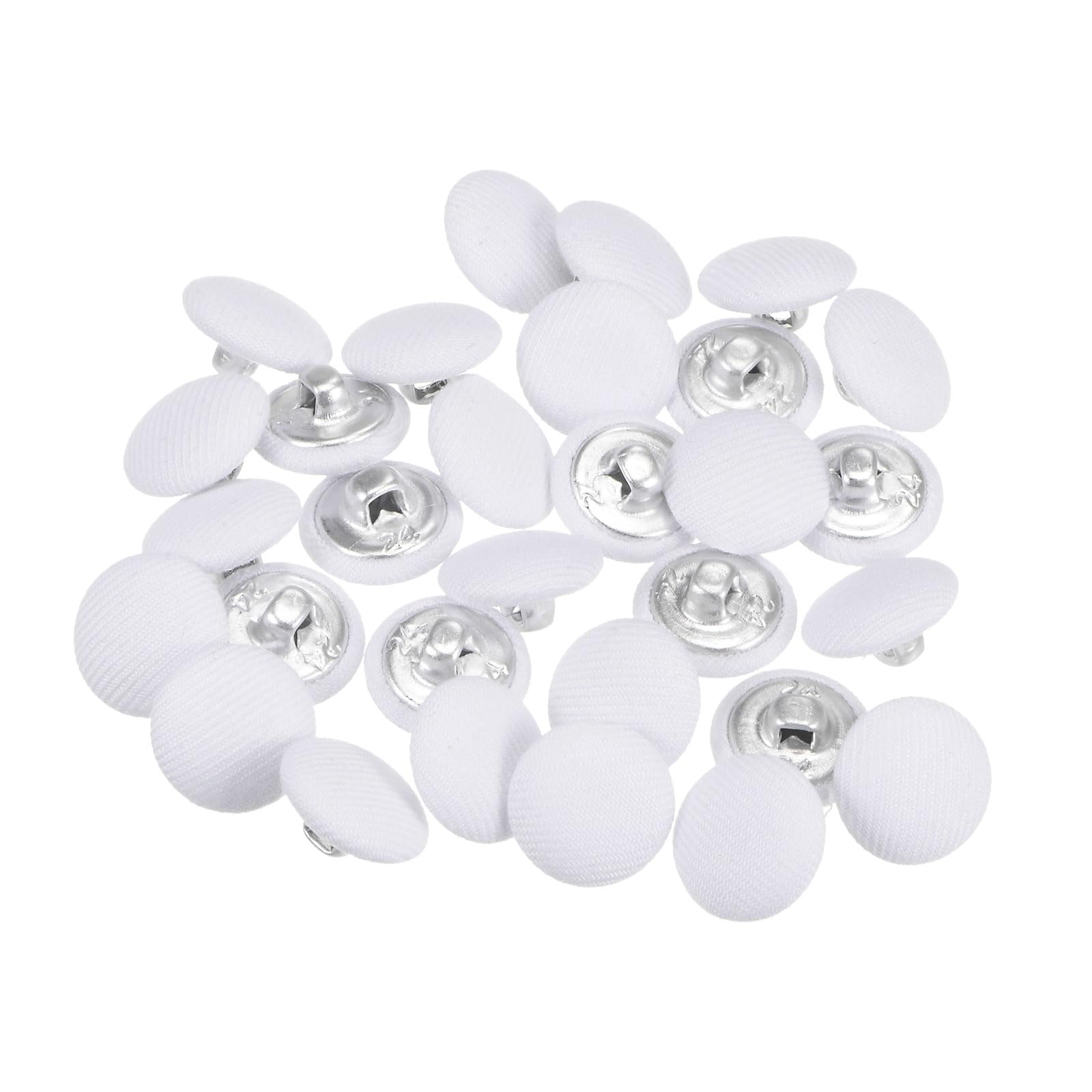 10 Bottoni Rivestiti In Tessuto Giallo Scuro Da 15 Mm Con Gambo Metallico, Per Cucito E Fai-da-te, Abiti, Cappotti E Maglioni - 2